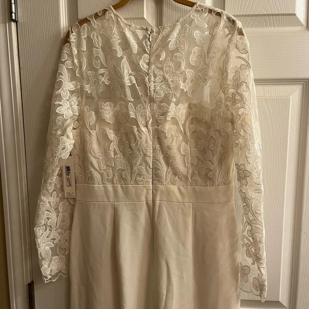 ELIZA J~IVORY JUMPSUIT~NWT~12 - Picture 5 of 16
